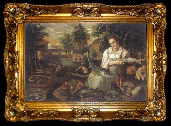 framed  CAMPI, Vincenzo The Fischverkauferin, ta009-2
